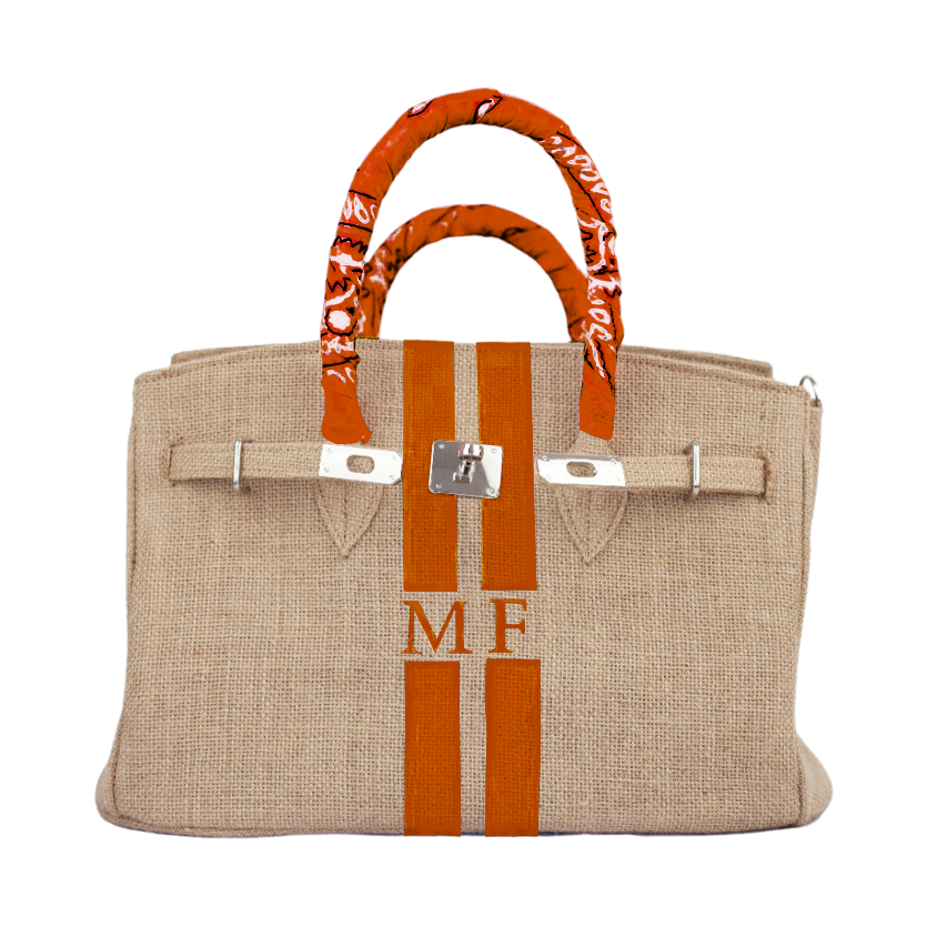 Lalo Tote — Monogram (Orange)