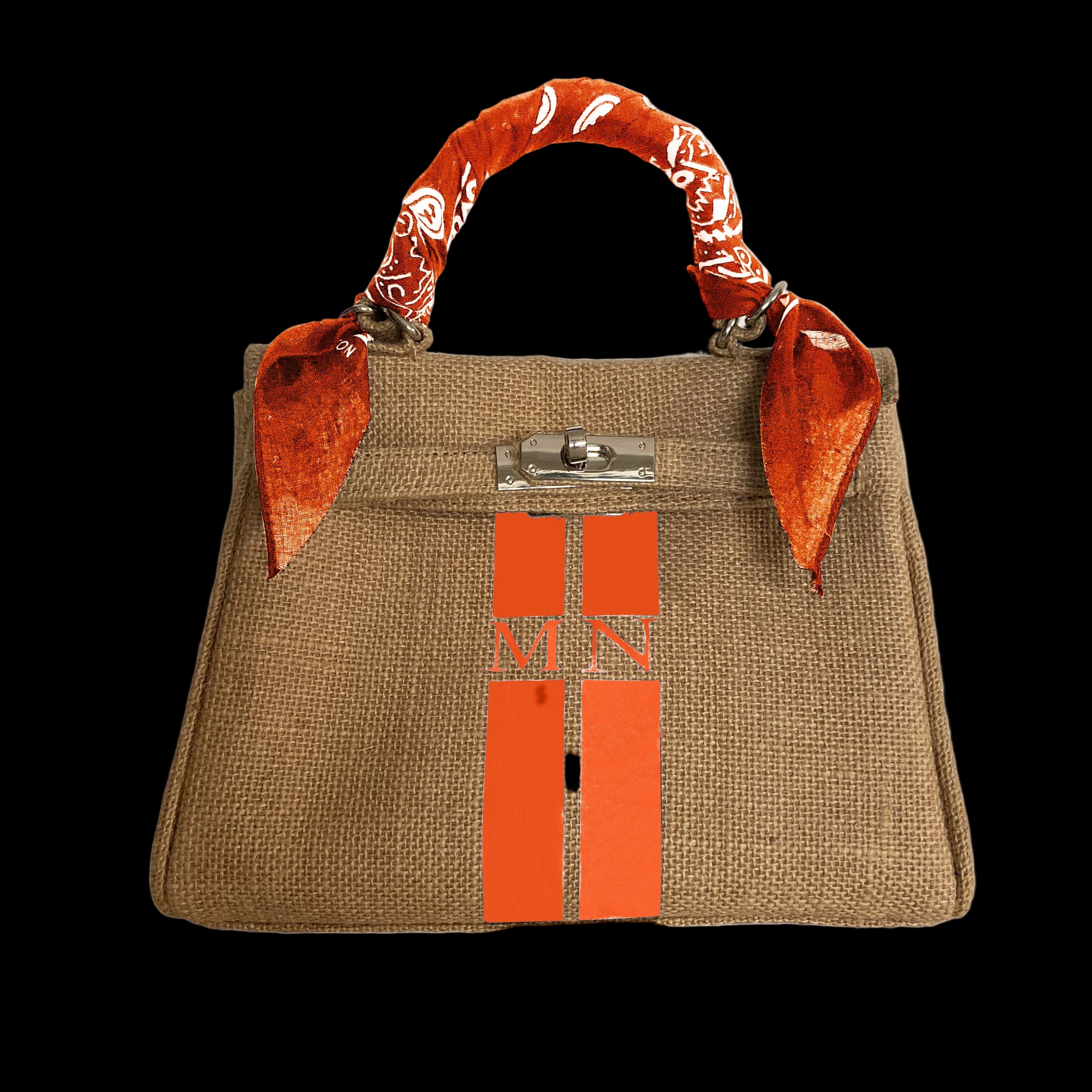 LOLA 24H Jute Handbag with Initials