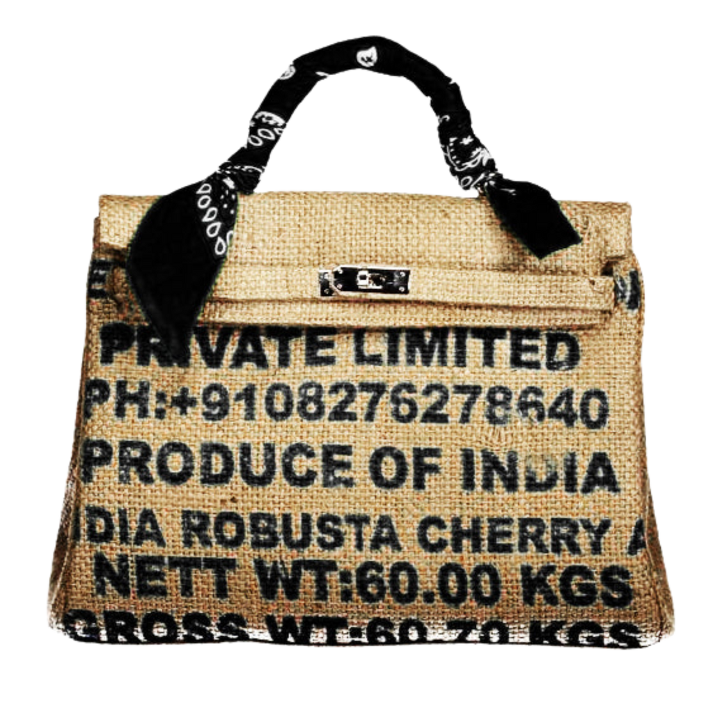 LOLA Coffee Jute Handbag