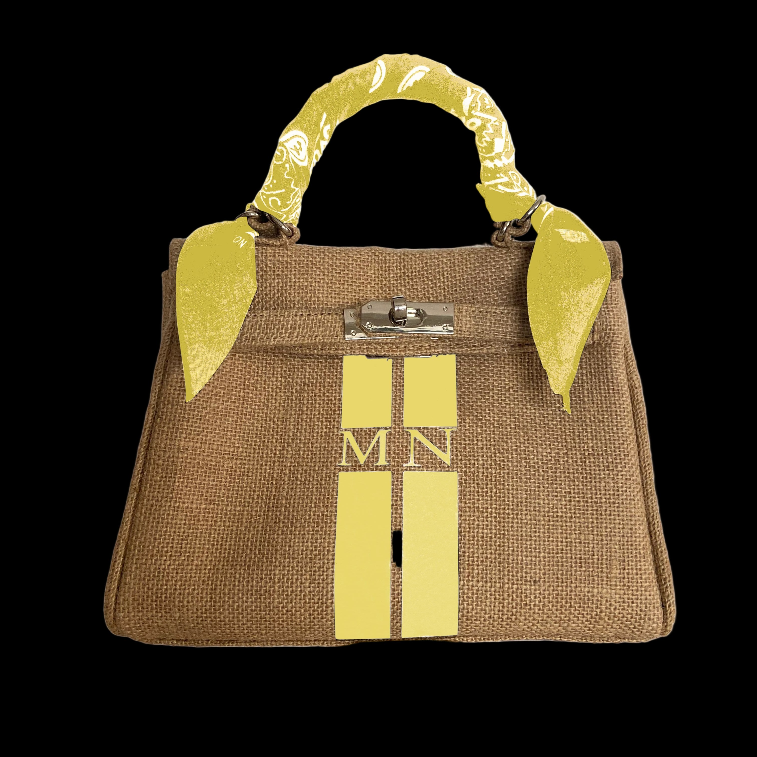 LOLA 24H Jute Handbag with Initials