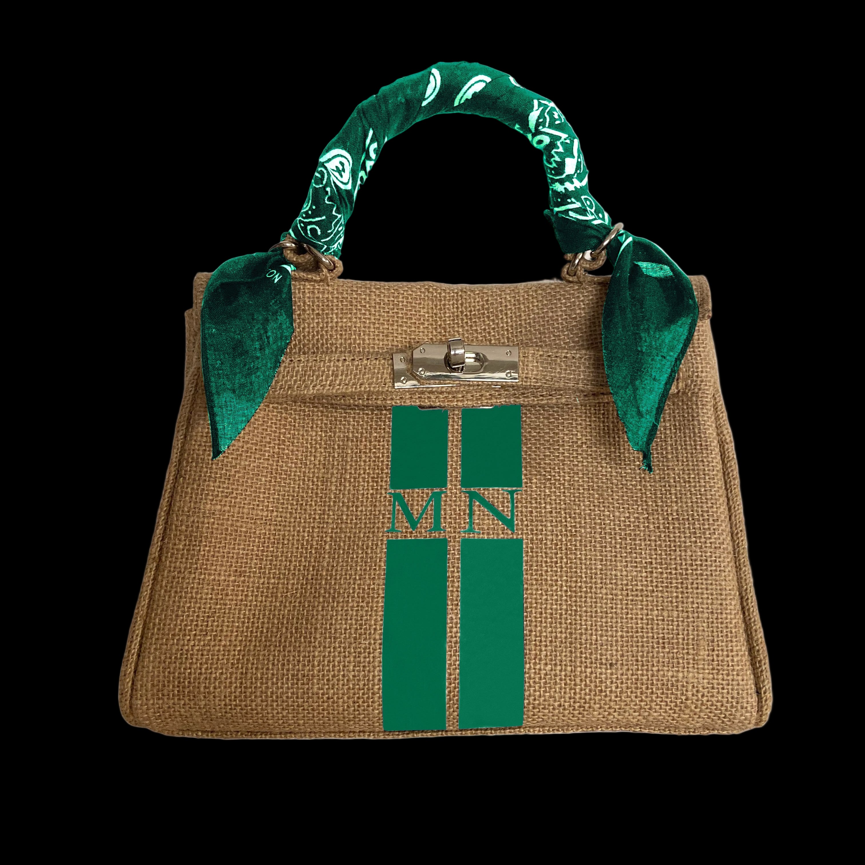 LOLA 24H Jute Handbag with Initials