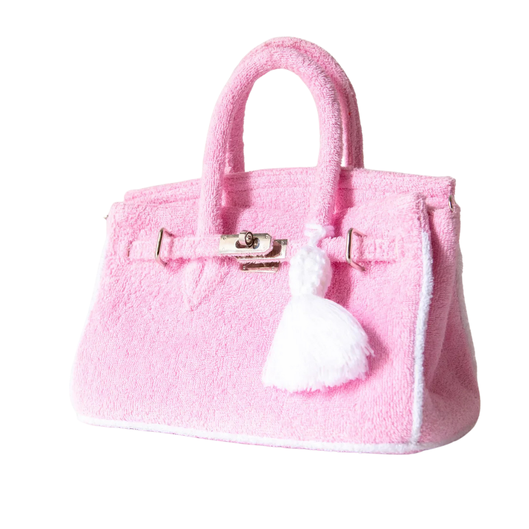 Lalo Tote — Terry Cloth (Baby Pink)