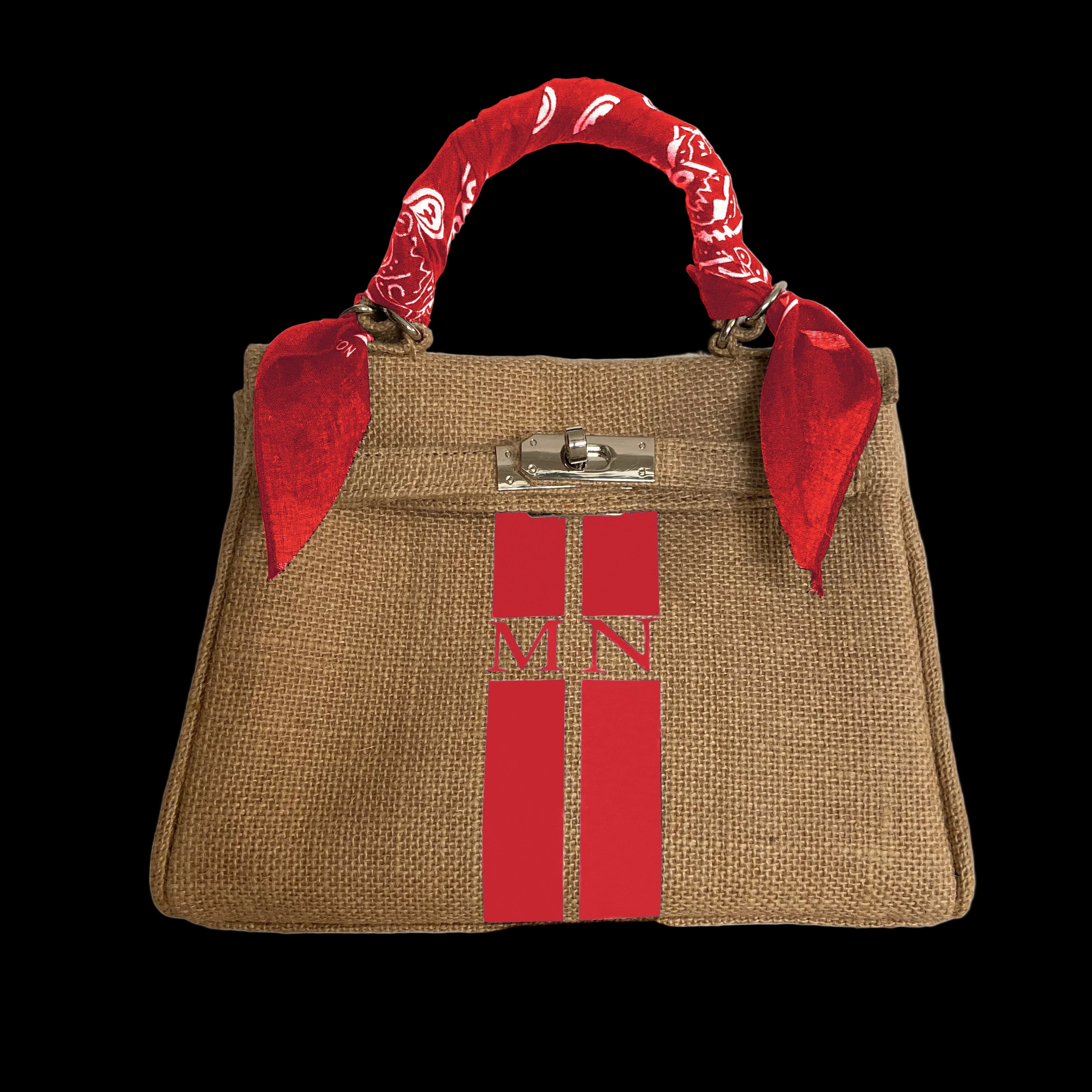 LOLA 24H Jute Handbag with Initials