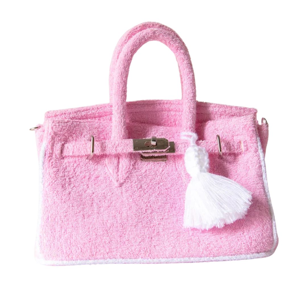 Lalo Tote — Terry Cloth (Baby Pink)