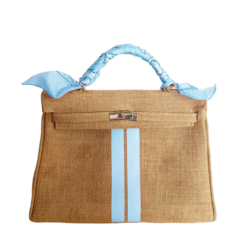 LOLA Jute Handbag with Stripes