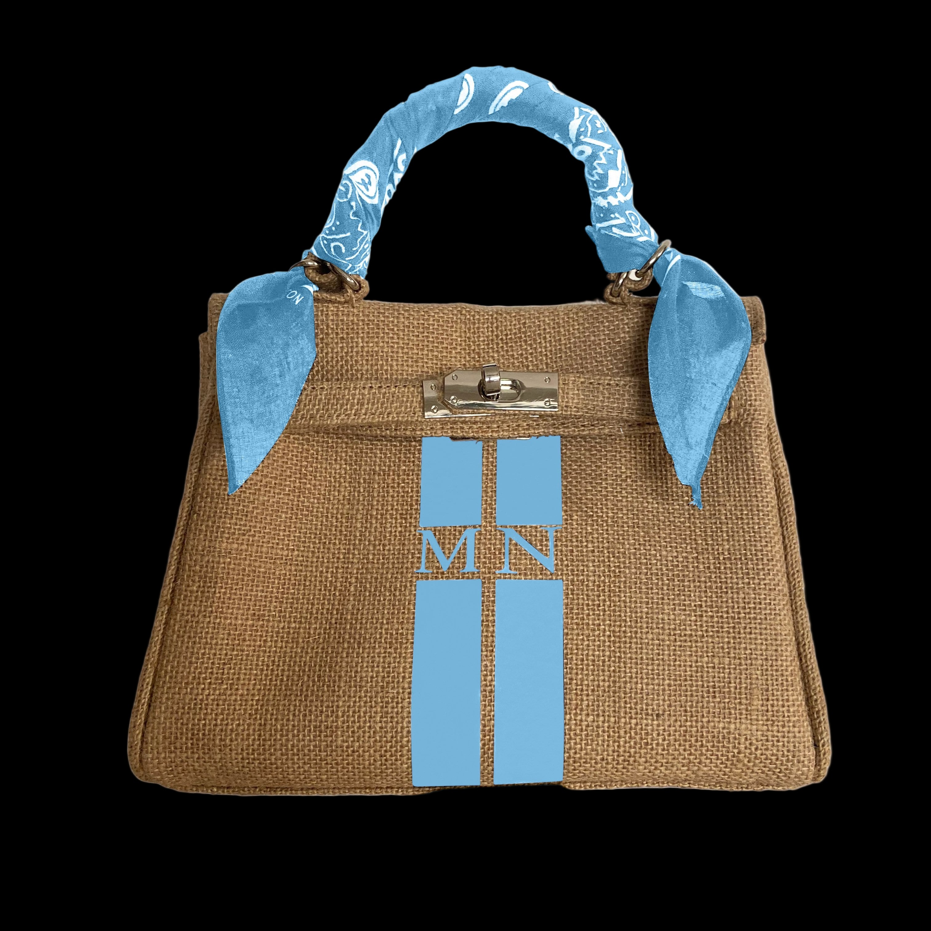 LOLA 24H Jute Handbag with Initials