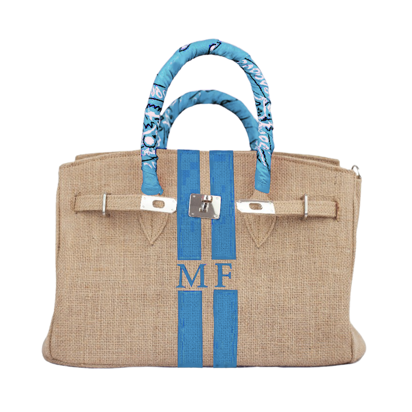 Lalo Tote — Monogram (Light Blue)