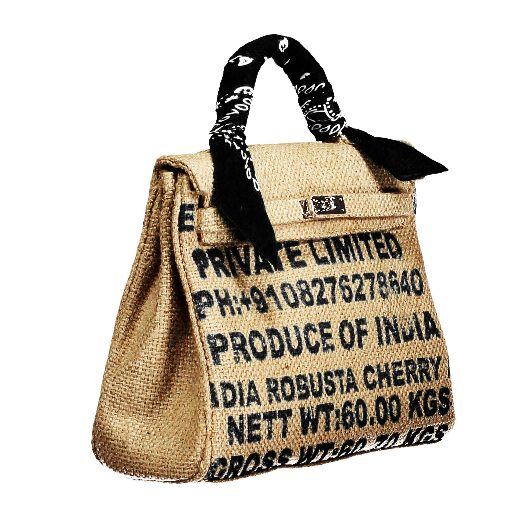 LOLA Coffee Jute Handbag