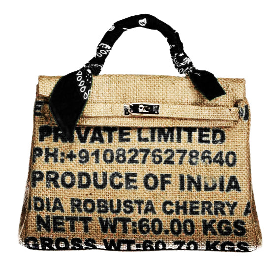 LOLA Coffee Jute Handbag