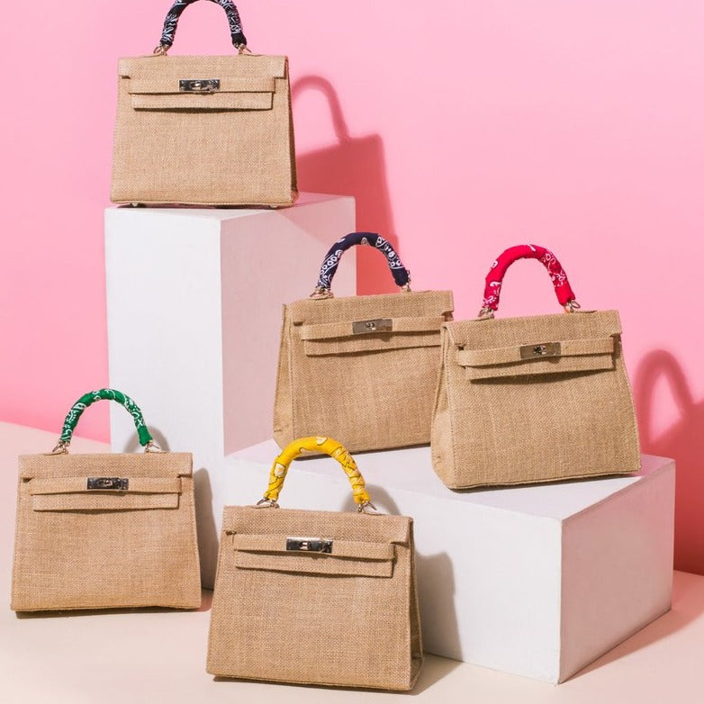Mini Kelly Style Jute Bag-Museo Factory-MyTindy