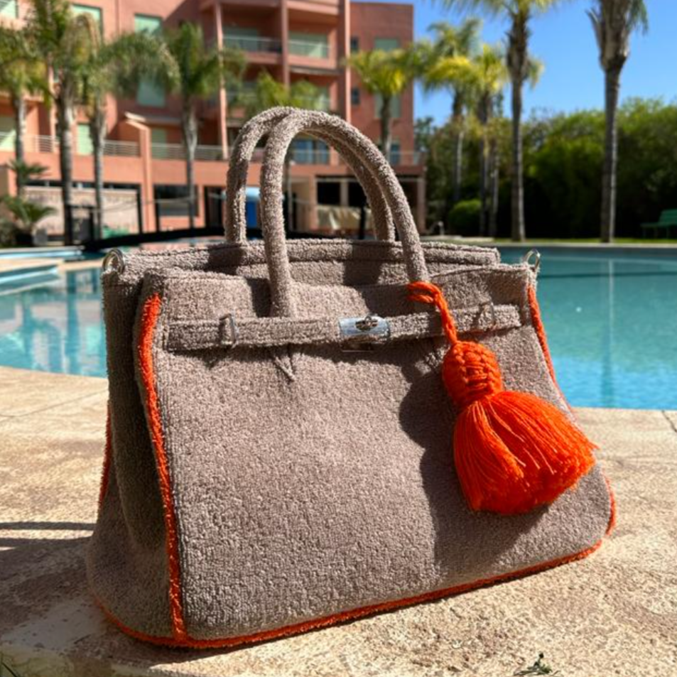 LALO Terry Cloth Beach Handbag
