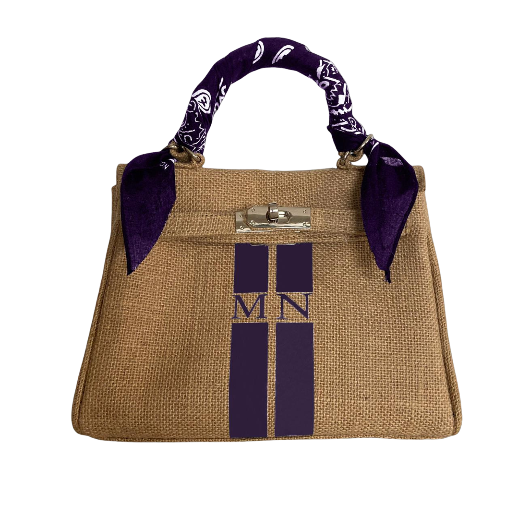 LOLA 24H Jute Handbag with Initials