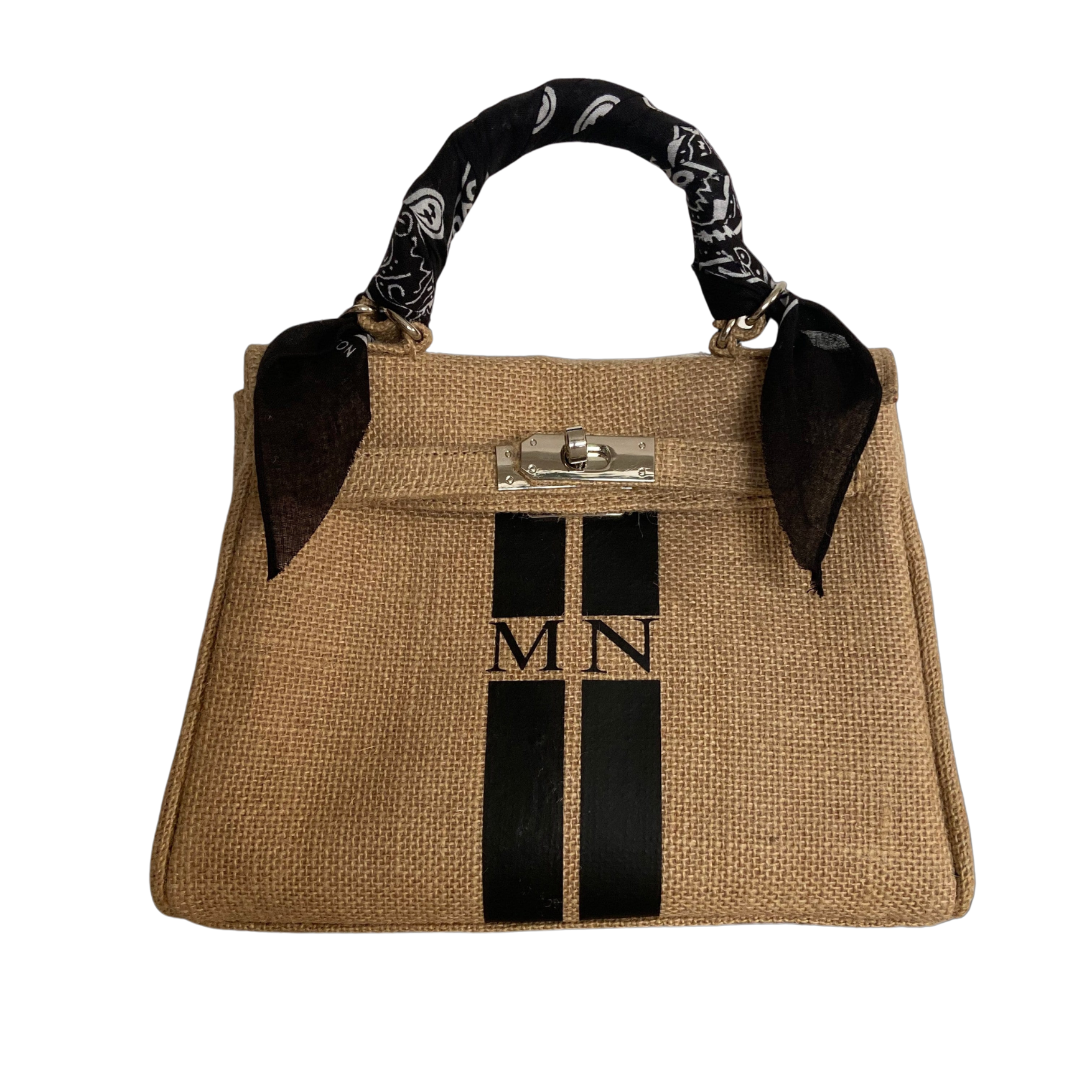 LOLA 24H Jute Handbag with Initials