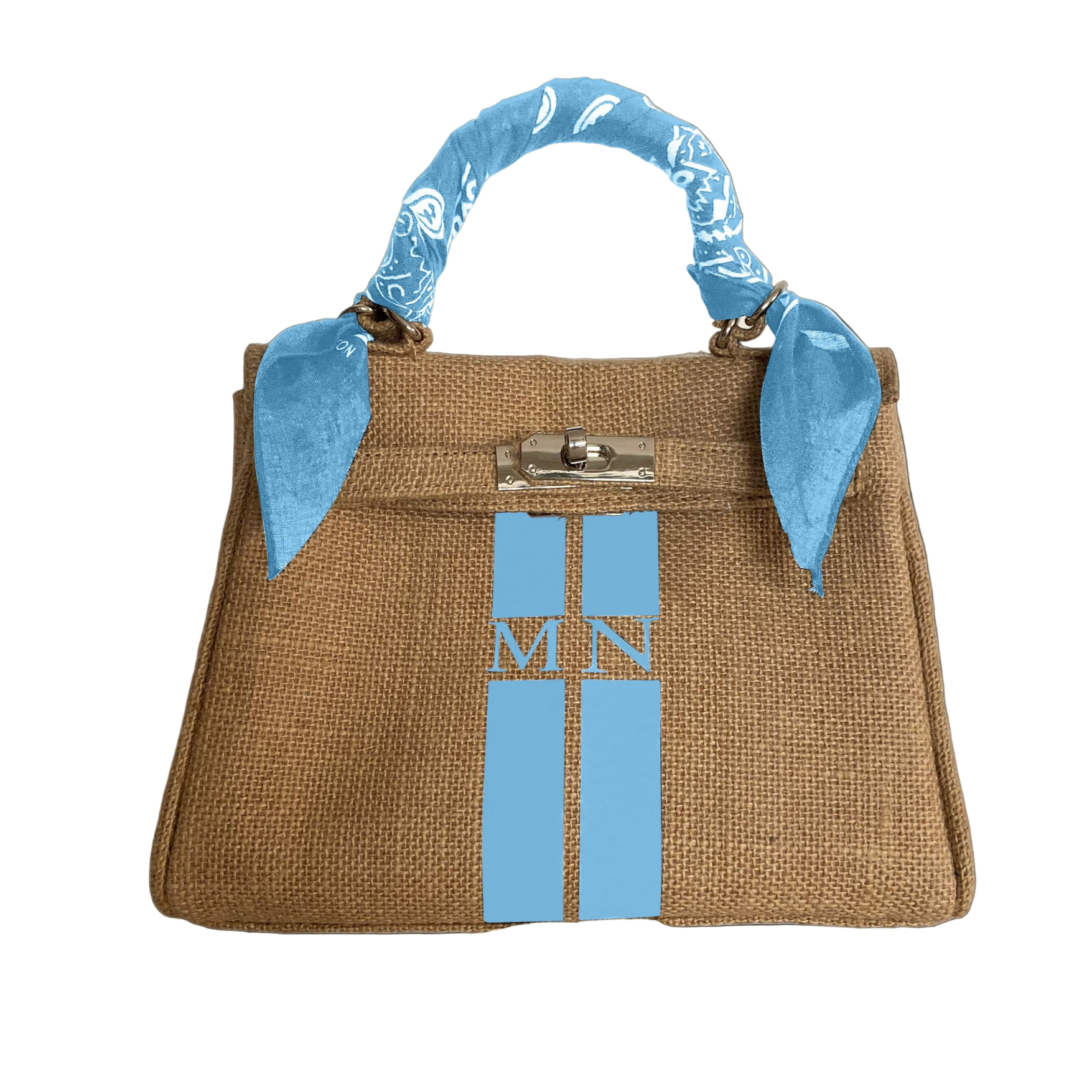 LOLA 24H Jute Handbag with Initials