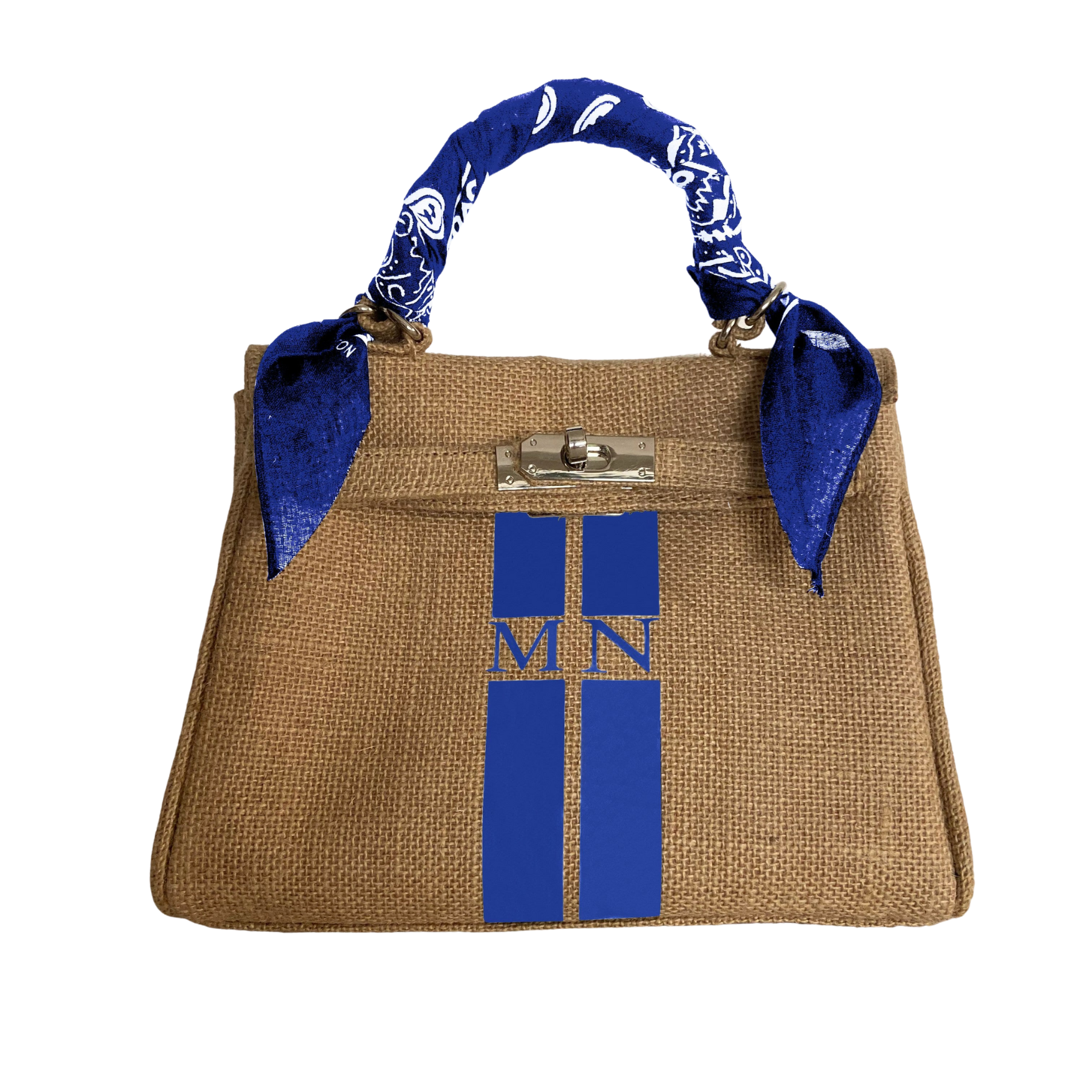 LOLA 24H Jute Handbag with Initials