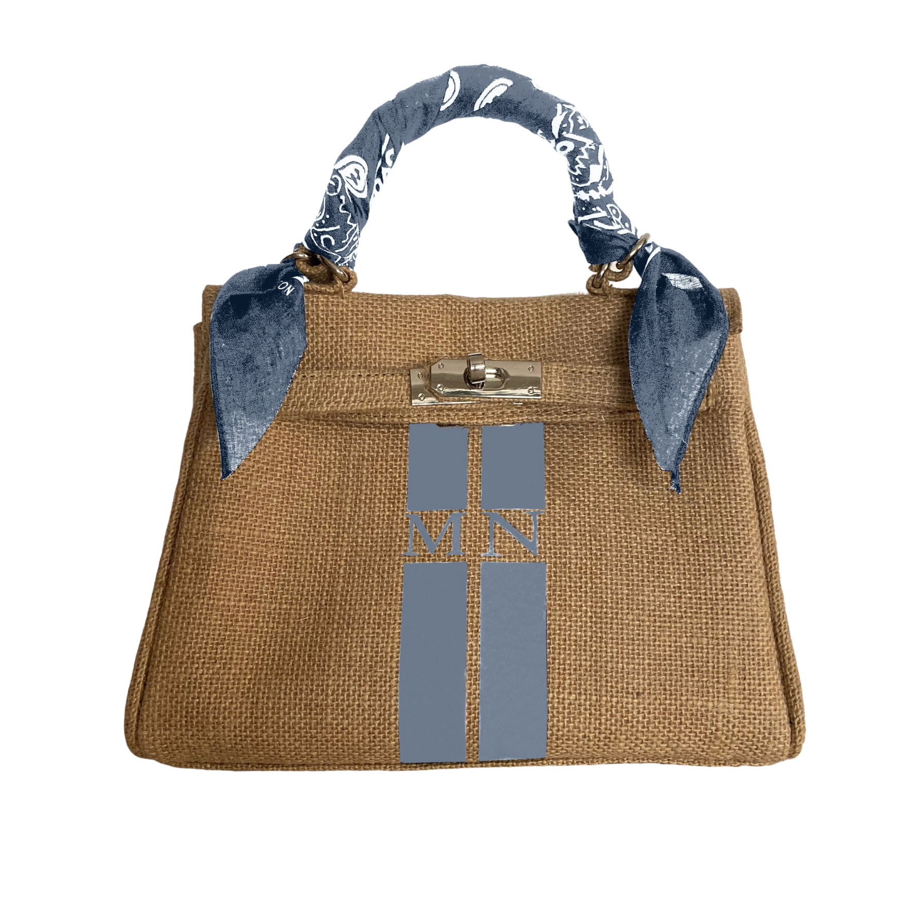 LOLA 24H Jute Handbag with Initials