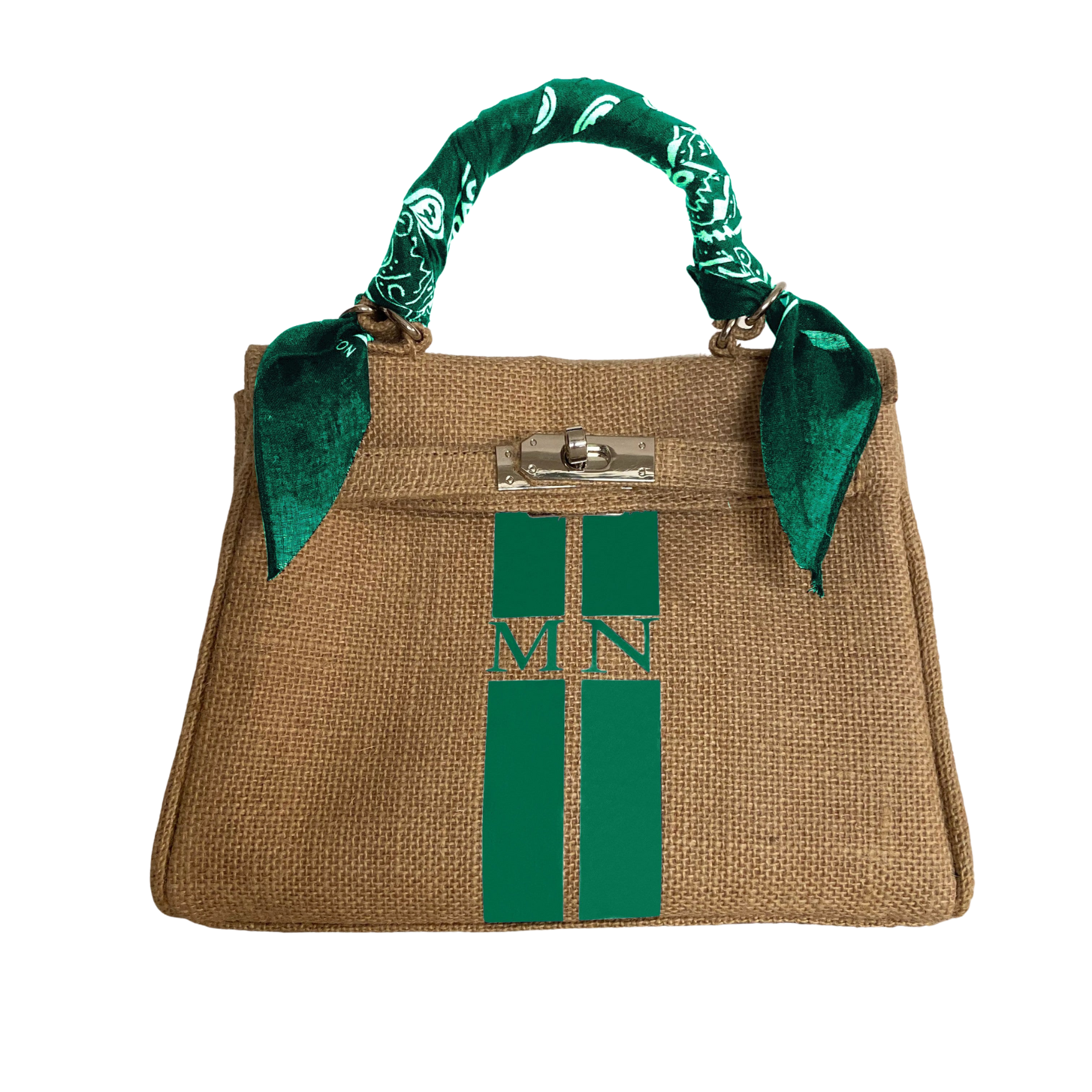 LOLA 24H Jute Handbag with Initials