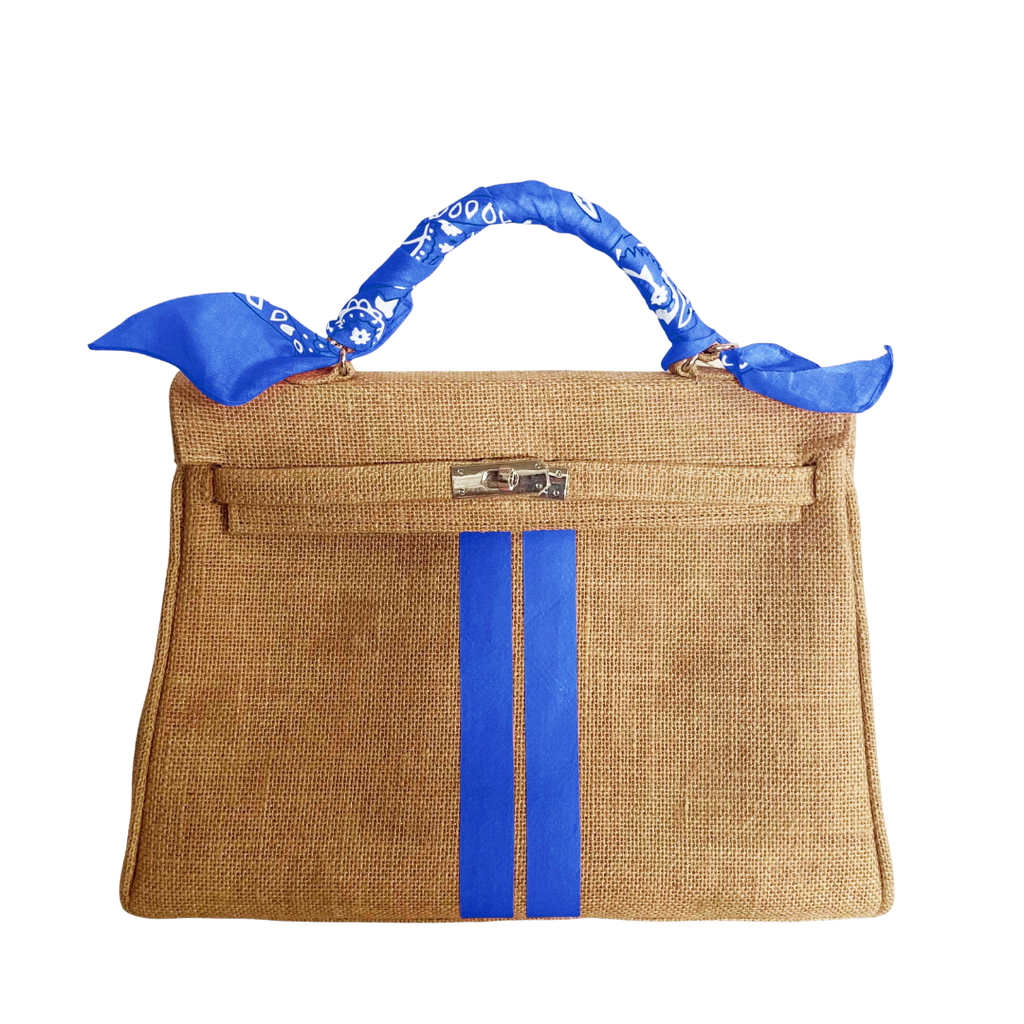 LOLA Jute Handbag with Stripes