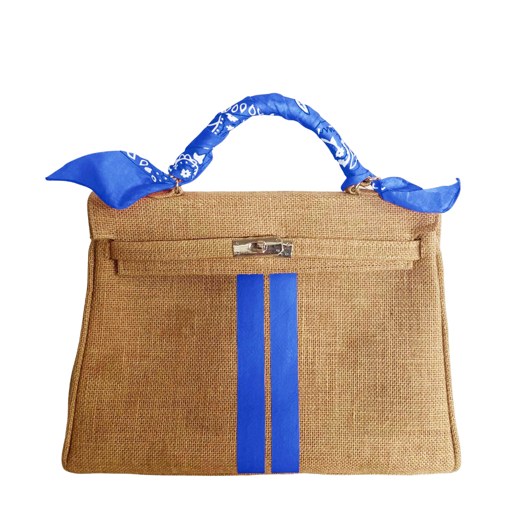 LOLA Jute Handbag with Stripes