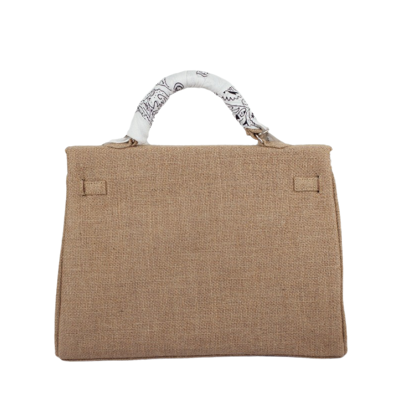 LOLA 24H Jute Handbag with Initials